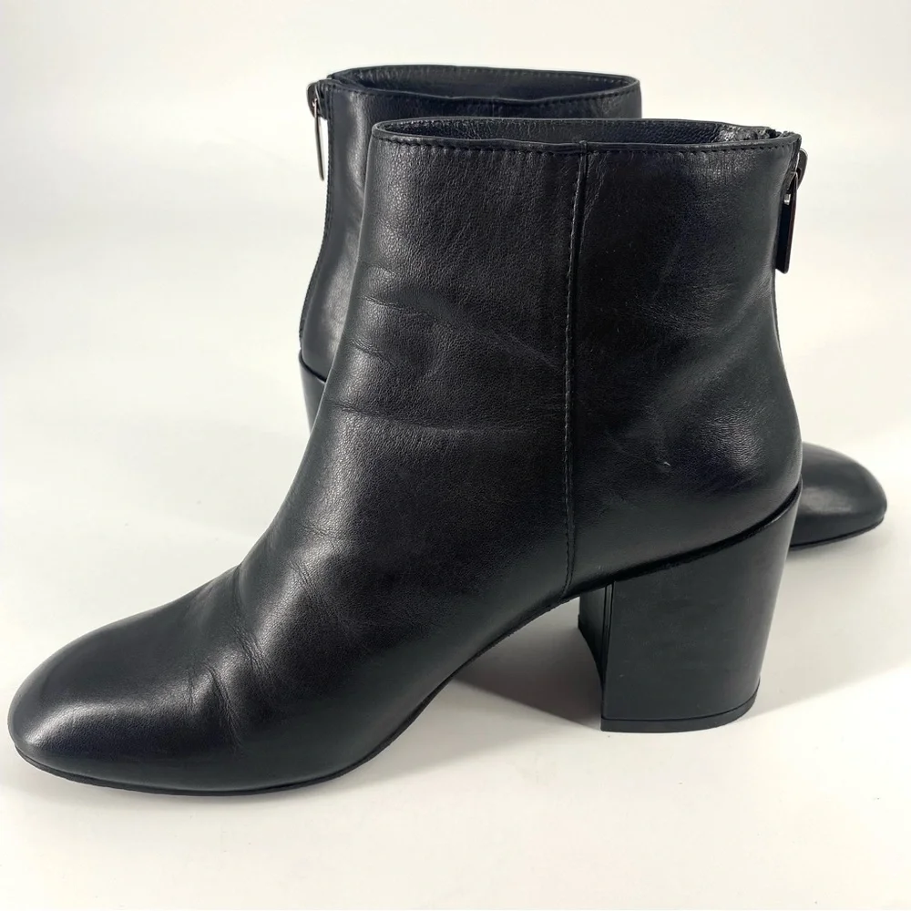 Stuart Weitzman Women's Bacari Leather High-Heel Black Booties - Picture 7 of 10